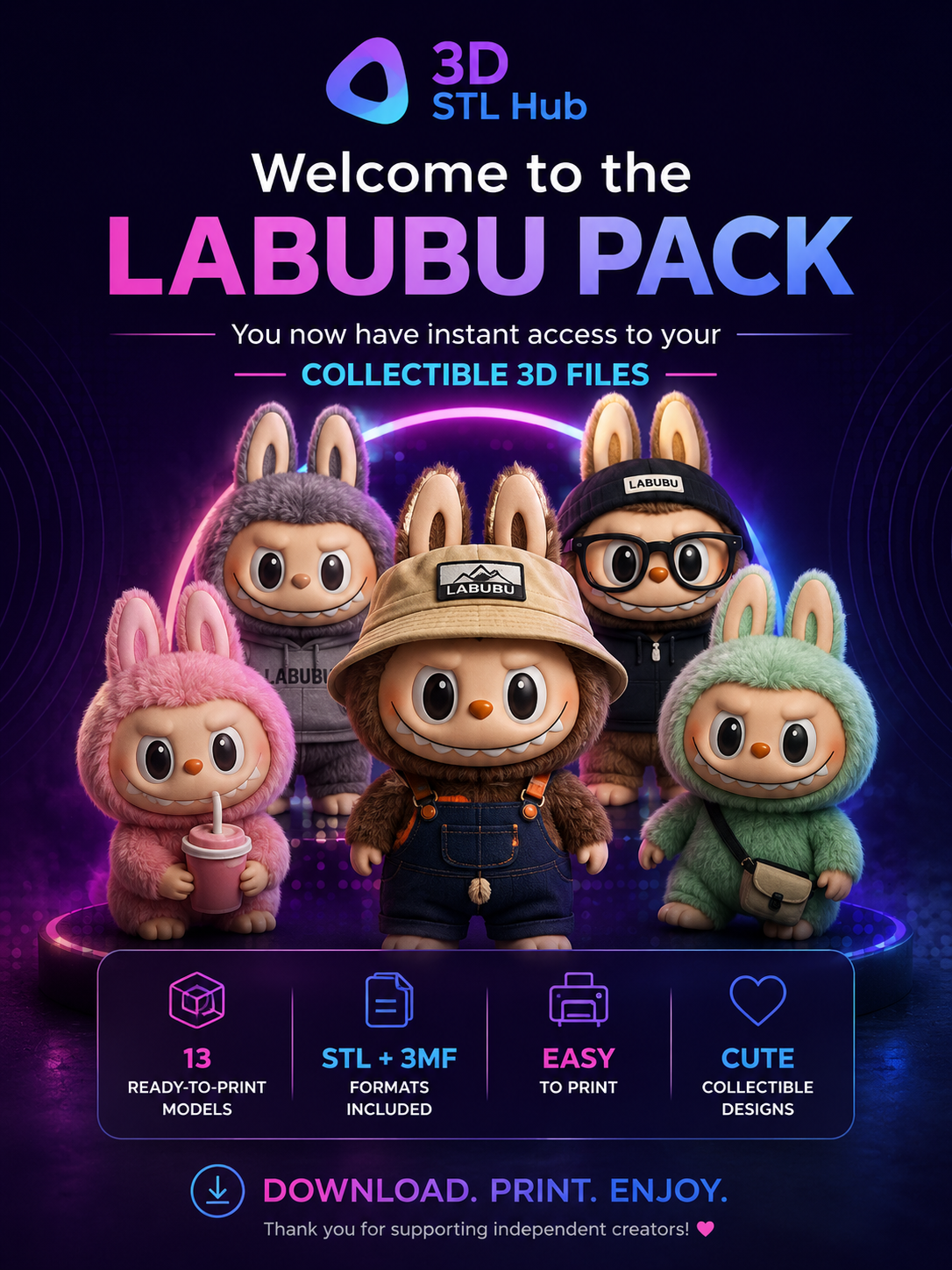 LABUBU STL 3MF PACK