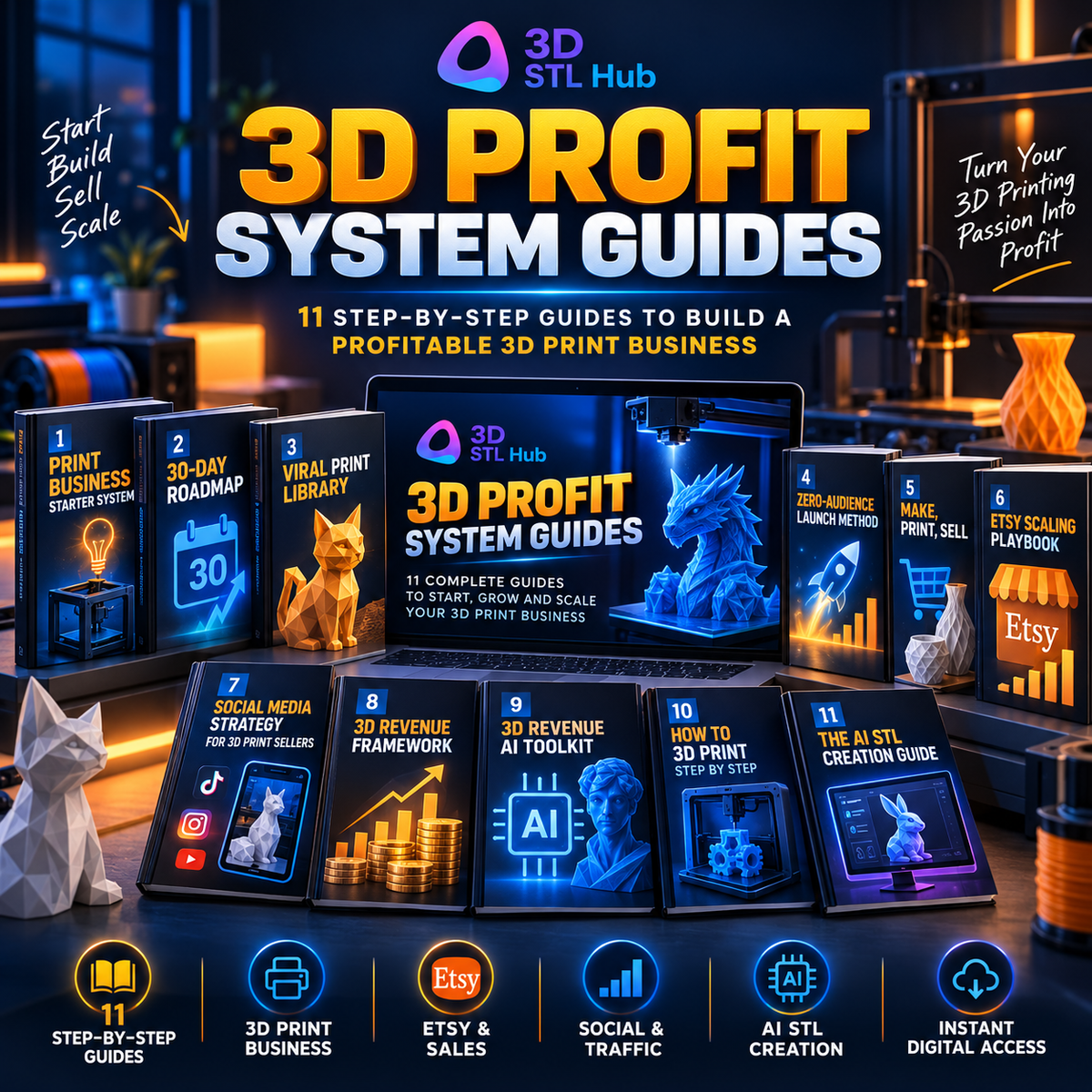 The 3D Profit System — 11 Step-by-Step Guides to Print & Sell